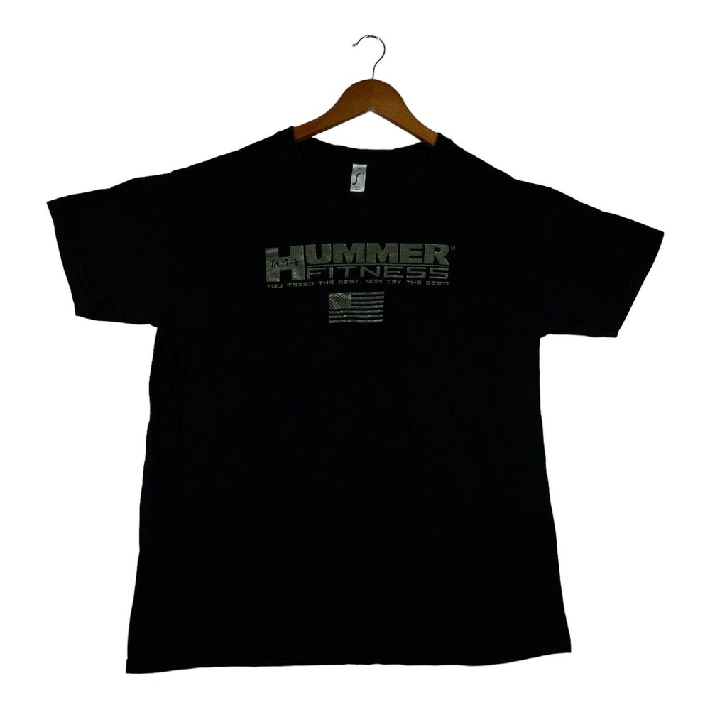 Vintage Y2K 2000s Hummer Fitness Car Tried The Rest Best Black T-Shirt Size 2XL